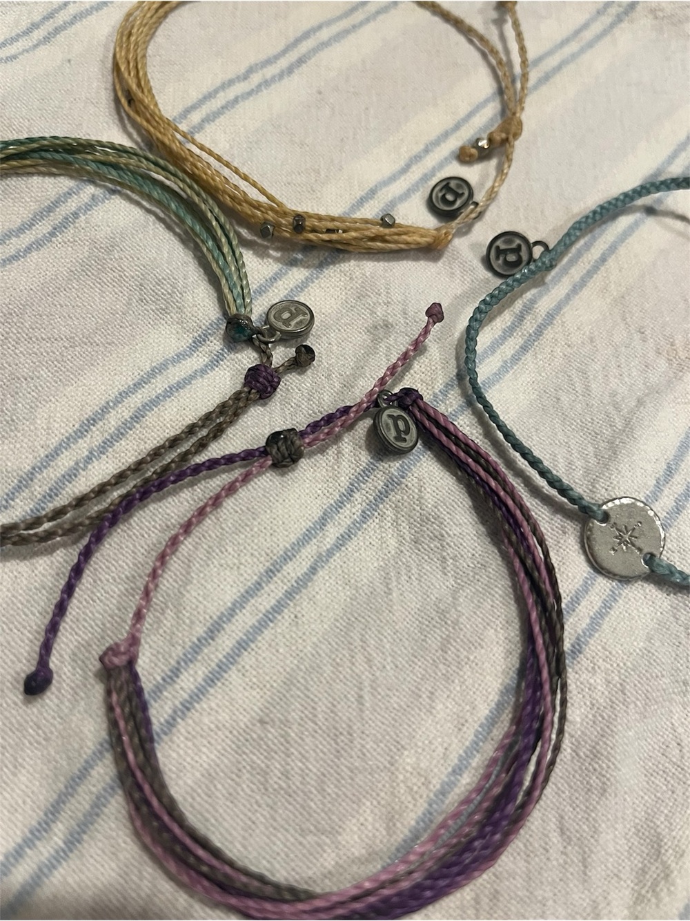 Multi-colored stackable bracelets set of 4